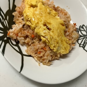 チーズオムレツ丼♡レンジで簡単♡オムライス風